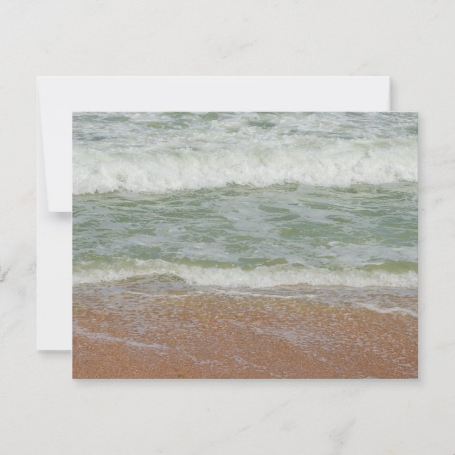 Landschaftliche Wellen auf der Strandlandschaft ve Dankeskarte (Vorderseite)