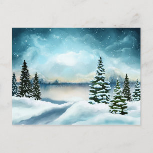 landschaftliche Winterpostkarte Postkarte