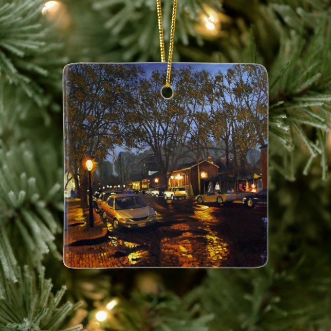 Landschaftlicher Bezirk St. Charles Historic III Keramikornament (Baum)