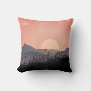 Landschaftlicher Blick auf Sonnenuntergang in eine Kissen