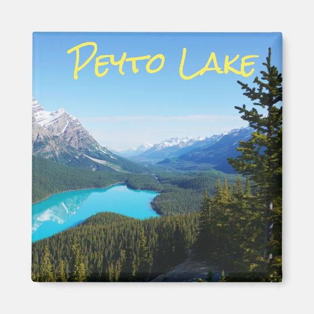 Landschaftlicher Canadian Blue Mountain Lake Pines Magnet (Vorne)