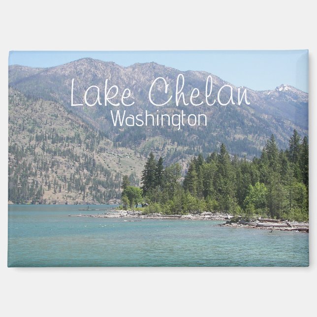 Landschaftlicher Chelan-See, Washington Magnet (Vorderseite)