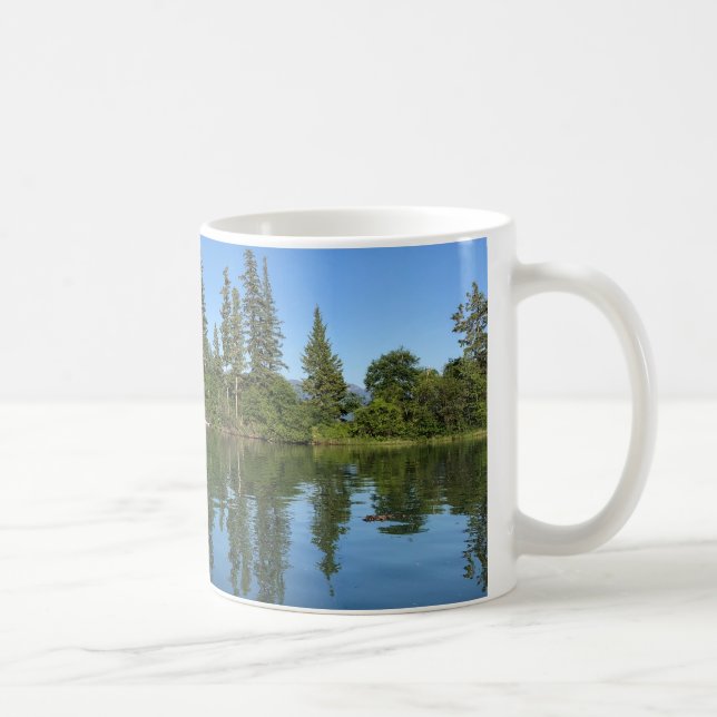 Landschaftlicher Fluss Montana Kaffeetasse (Rechts)