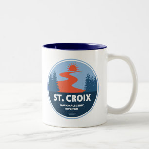 Landschaftlicher Fluss Saint Croix Zweifarbige Tasse