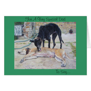 landschaftlicher Hof mit Windhunden