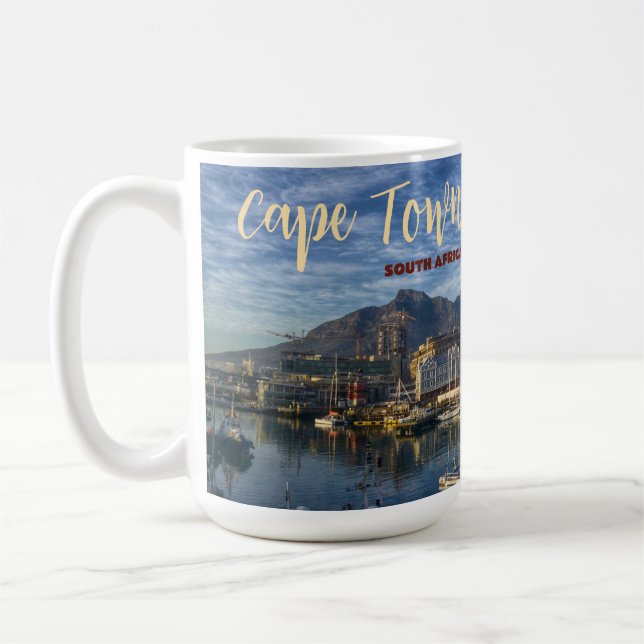 Landschaftlicher Kaffee in Kapstadt Souvenir Tasse (Links)