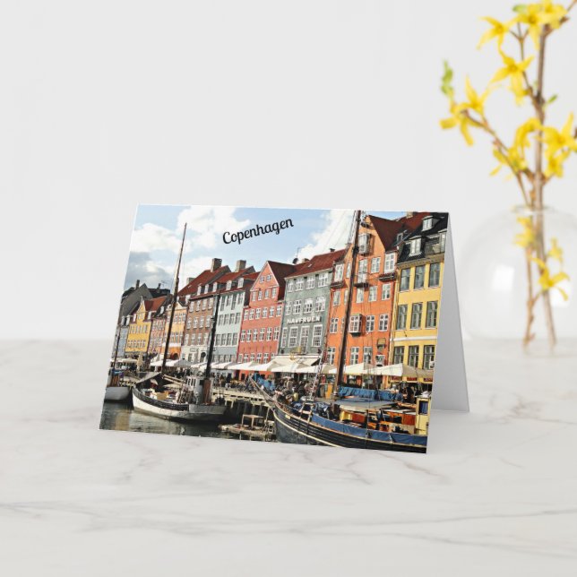 Landschaftlicher Kanal in Kopenhagen Karte (Gelbe Blume)