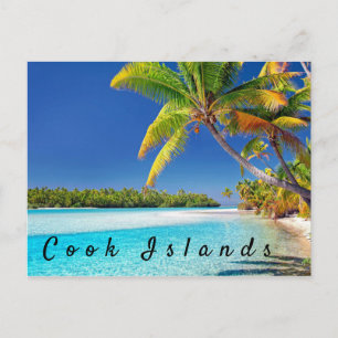 Landschaftlicher Koch-Insel-Palme-Strand-Feiertag Postkarte