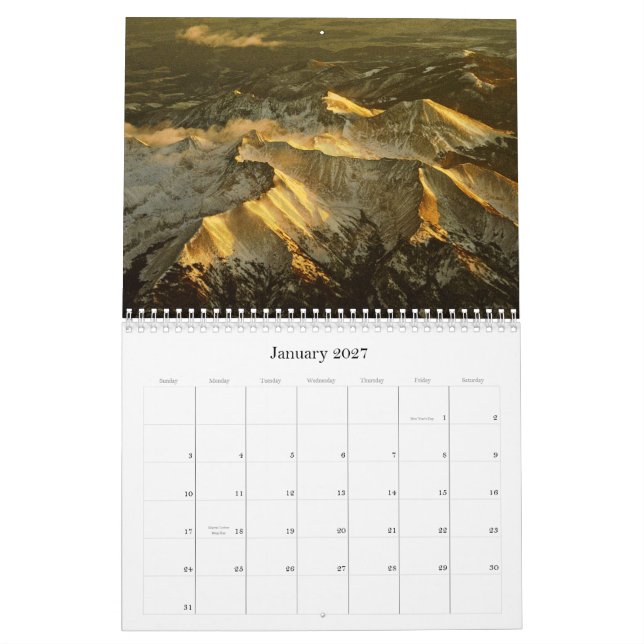 Landschaftlicher Landschaftskalender Kalender (Jan 2027)