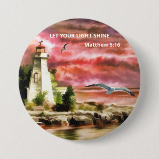 Landschaftlicher Lass des Lichtsehmers Matthew 5:1 Button