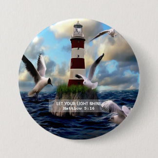 Landschaftlicher Lass des Lichtsehmers Matthew 5:1 Button