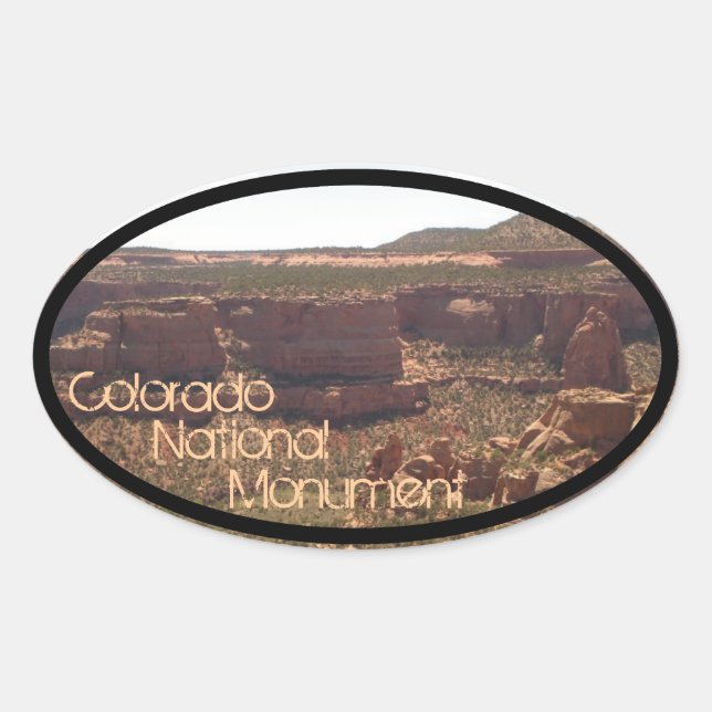 Landschaftlicher ovaler Aufkleber für das Colorado (Vorderseite)