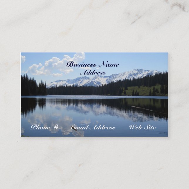 Landschaftlicher See Beauty Business Cards Visitenkarte (Vorderseite)