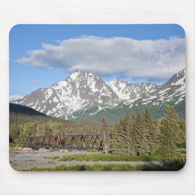 Landschaftlicher Seward Highway Chugach National F Mousepad (Vorne)