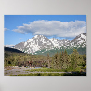 Landschaftlicher Seward Highway Chugach National F Poster