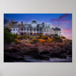 Landschaftlicher Sonnenaufgang Cape Neddick Maine Poster