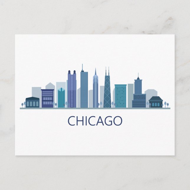 Landschaftlicher Stadtblick | Chicago, Illinois Postkarte (Vorderseite)