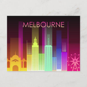 Landschaftlicher Stadtblick   Melbourne, Australie Postkarte