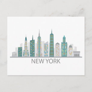 Landschaftlicher Stadtblick New York City, New Y Postkarte