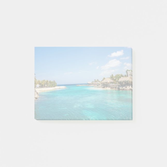 Landschaftlicher tropischer Strand mit Foto aus St Post-it Klebezettel (Vorderseite)