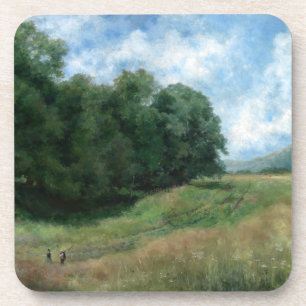 Landschaftlicher Wanderweg – Vintage Landschaftsde Getränkeuntersetzer