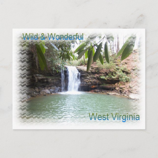Landschaftlicher Wasserfall West Virginia Postkarte (Vorderseite)