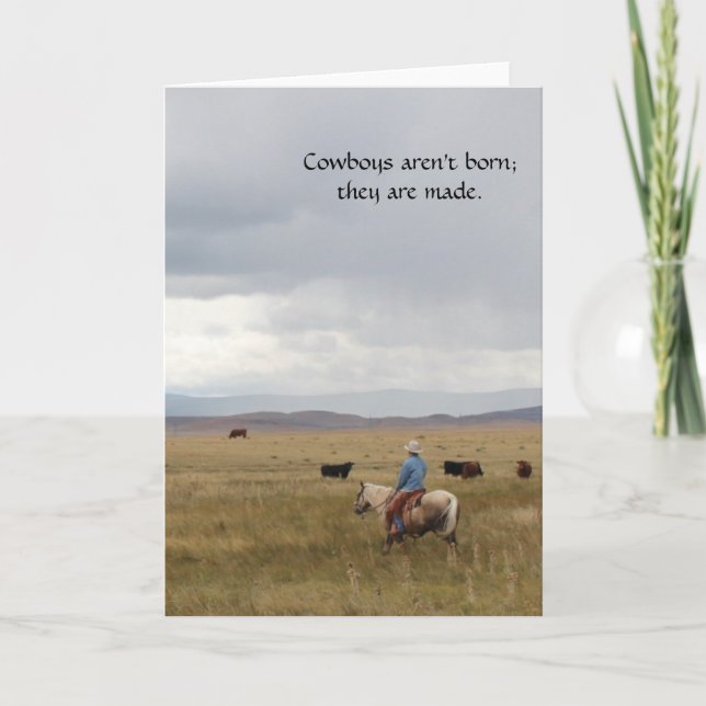 Landschaftlicher Western Cowboy Jeder Anlass Grußk Karte (Vorderseite)