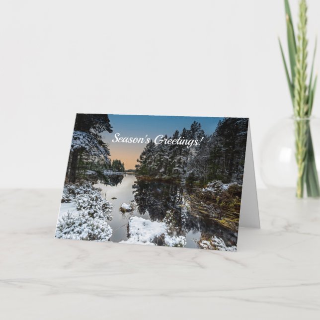 Landschaftlicher Winter schottischer Loch zu Weihn Karte (Vorderseite)