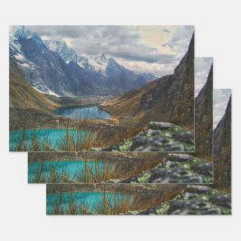 Landschaftliches Alpengebirge Foto Geschenkpapier Set