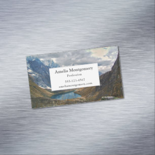 Landschaftliches Alpengebirge Foto Magnetische Visitenkarte