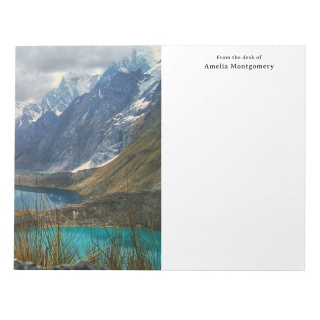 Landschaftliches Alpengebirge Foto Notizblock (Vorderseite)