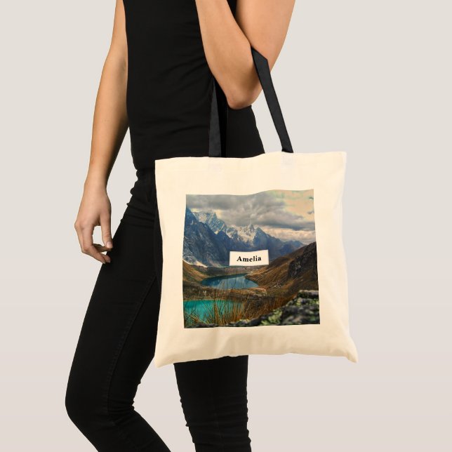 Landschaftliches Alpengebirge Foto Tragetasche (Vorderseite (Produkt))