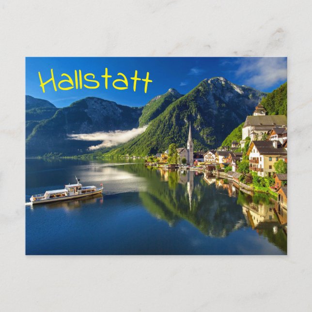 Landschaftliches Bergdorf Seenlandschaft Postkarte (Vorderseite)