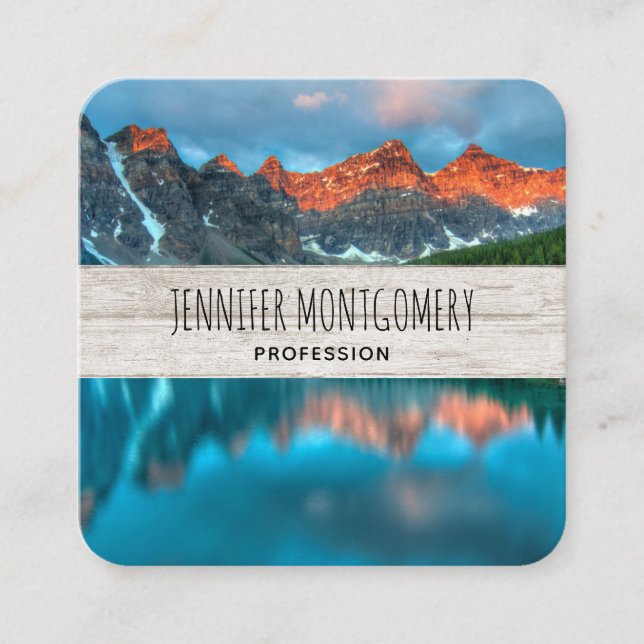 Landschaftliches Berglandschaftsbild Quadratische Visitenkarte (Vorderseite)