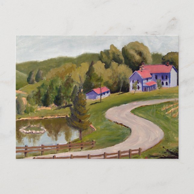 Landschaftliches Chandler Hill Weinkellerei Ölgemä Postkarte (Vorderseite)