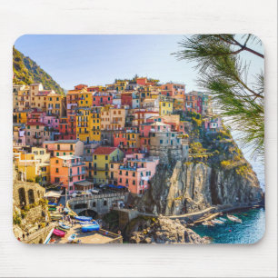 Landschaftliches Dorf, Cinque Terre, Ligurien, Ita Mousepad