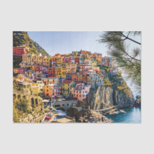 Landschaftliches Dorf, Cinque Terre, Ligurien, Ita Seidenpapier