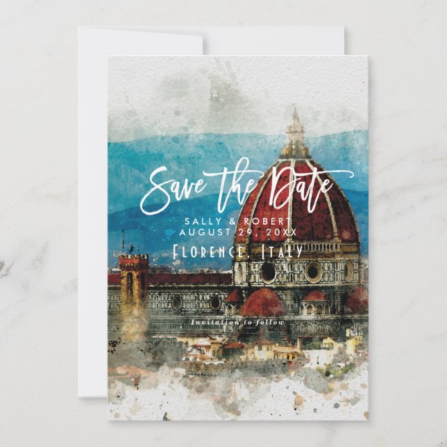 landschaftliches Florenz Italien, das Save the Dankeskarte (Vorderseite)