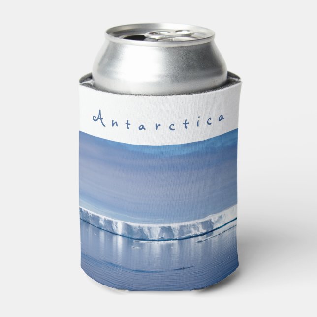 Landschaftliches Foto der Antarktis mit weißem Tex Dosenkühler (Kanne Vorderseite)