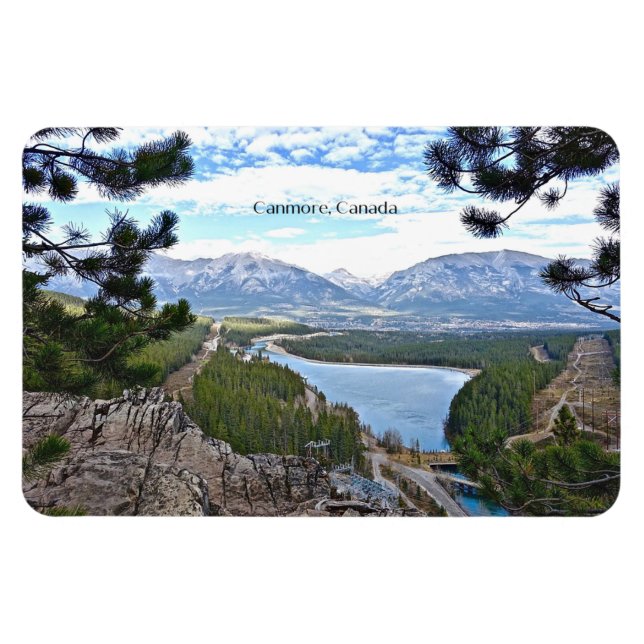 Landschaftliches Foto von Canmore, Kanada Magnet (Horizontal)