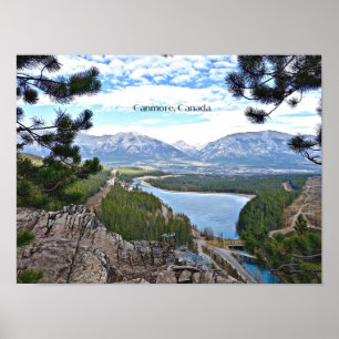 Landschaftliches Foto von Canmore, Kanada Poster