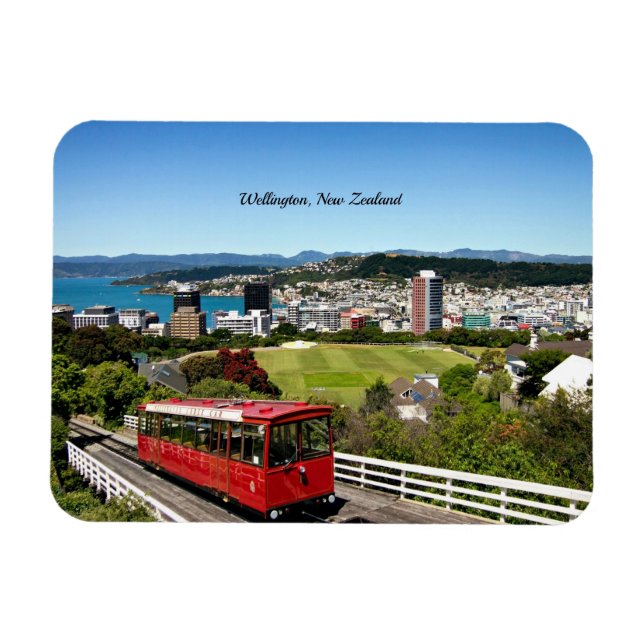 Landschaftliches Foto von Wellington, Neuseeland Magnet (Horizontal)