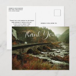 Landschaftliches Foto Wasserfälle und Wald Vielen  Postkarte