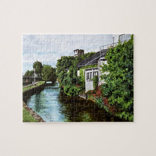 Landschaftliches Galway City Ireland Canal Paintin (Horizontal)