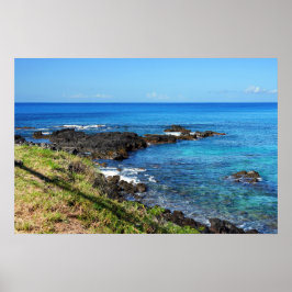 Landschaftliches hawaiianisches Küstenansicht-Post Poster