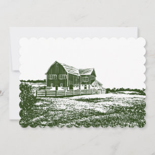 Landschaftliches Landschaftsbauernhaus im Landhaus Dankeskarte