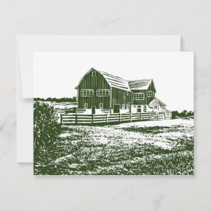 Landschaftliches Landschaftsbauernhaus im Landhaus Dankeskarte