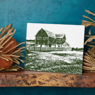 Landschaftliches Landschaftsbauernhaus im Landhaus Fotoplatte