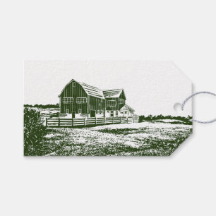 Landschaftliches Landschaftsbauernhaus im Landhaus Geschenkanhänger