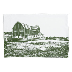 Landschaftliches Landschaftsbauernhaus im Landhaus Kissenbezug